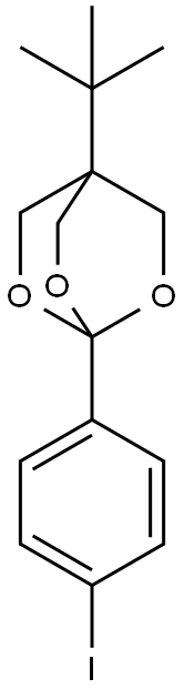 4-tert-butyl-1-(4-iodophenyl)-2,6,7-trioxabicyclo(2.2.2)octane Struktur