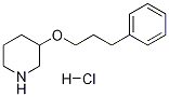 3-(3-PHENYLPROPOXY)PIPERIDINE HYDROCHLORIDE Struktur