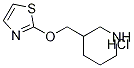 3-(Thiazol-2-yloxyMethyl)-piperidine hydrochloride, 98+% C9H15ClN2OS, MW: 234.75 Struktur