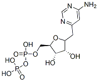 6-(ribofuranosylmethyl)-4-pyrimidinamine-5'-diphosphate Struktur