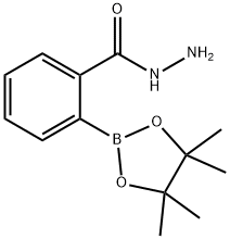 3-(4,4,5,5-Tetramethyl-1,3,2-dioxaborolan-2-yl)benzoic acid hydrazide Struktur