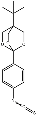 4-(t-butyl)-1-(4-isothiocyanatophenyl)-2,6,7-trioxabicyclo(2.2.2)octane Struktur