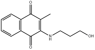 2-(3-HYDROXYPROPYLAMINO)-3-METHYLNAPHTHALENE-1,4-DIONE Structure