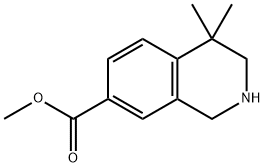 Methyl 4,4-diMethyl-1,2,3,4-tetrahydroisoquinoline-7-carboxylate Struktur