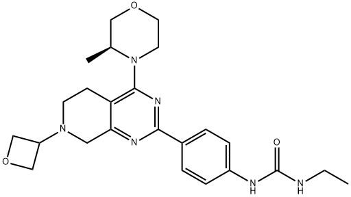 N-Ethyl-N'-[4-[5,6,7,8-tetrahydro-4-[(3S)-3-methyl-4-morpholinyl]-7-(3-oxetanyl)pyrido[3,4-d]pyrimidin-2-yl]phenyl]urea|N-ETHYL-N'-[4-[5,6,7,8-四氫-4-[(3S)-3-甲基-4-嗎啉基]-7-(3-氧雜環(huán)丁基)吡啶并[3,4-D]嘧啶-2-基]苯基]脲