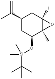 6-tert-ButyldiMethylsilyloxy-4-(1-Methylethenyl)-1-Methyl-cyclohexane 1,2-Epoxide Struktur