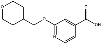 2-(Oxan-4-ylmethoxy)pyridine-4-carboxylic acid Struktur