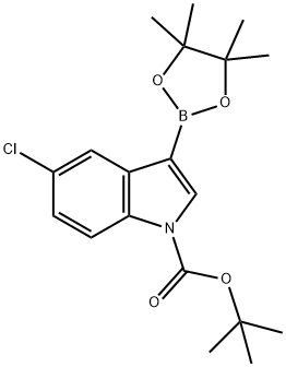 1-BOC-5-クロロインドール-3-ボロン酸ピナコールエステル 化學(xué)構(gòu)造式
