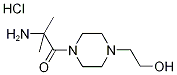 2-Amino-1-[4-(2-hydroxyethyl)-1-piperazinyl]-2-methyl-1-propanone hydrochloride Struktur