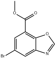 5-ブロモ-1,3-ベンズオキサゾール-7-カルボン酸メチル 化學構造式