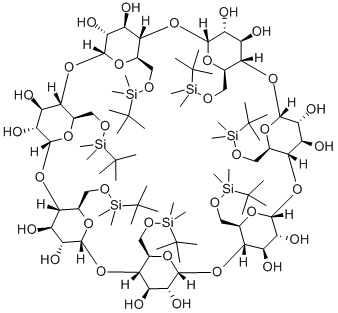 HEPTAKIS-6-(DIMETHYL-TERT-BUTYLSILYL)-BETA-CYCLODEXTRIN, 123155-03-3, 結(jié)構式