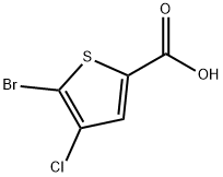 5-broMo-4-chlorothiophene-2-carboxylic acid Struktur
