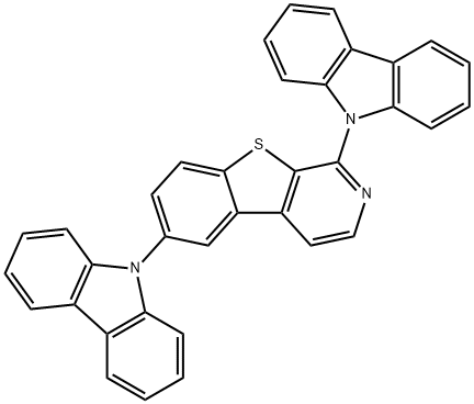 1,6-Di(9H-carbazol-9-yl)[1]-benzothieno[2,3-c]pyridine Struktur