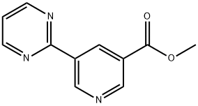 methyl 5-(pyrimidin-2-yl)pyridine-3-carboxylate Struktur