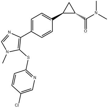 (1S,2S)-2-(4-(5-((5-Chloropyridin-2-yl)thio)-1-methyl-1H-imidazol-4-yl)phenyl)-N,N-dimethylcyc Struktur