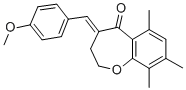 1-Benzoxepin-5(2H)-one, 3,4-dihydro-4-((4-methoxyphenyl)methylene)-6,8 ,9-trimethyl- Struktur