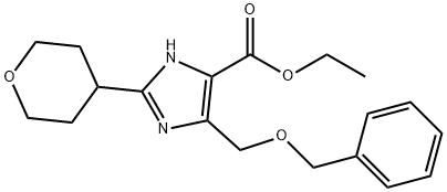 ethyl 4-(benzyloxymethyl)-2-(tetrahydro-2H-pyran-4-yl)-1H-imidazole-5-carboxylate Struktur