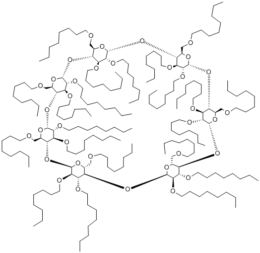 HEPTAKIS(2,3,6-TRI-O-''OCTYL)-BETA-CYCLODEXTRIN Struktur
