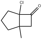 Bicyclo[3.2.0]heptan-6-one,  5-chloro-1-methyl- Struktur