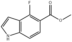 1H-Indole-5-carboxylic acid, 4-fluoro-, Methyl ester Struktur