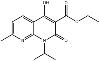 ethyl 4-hydroxy-1-isopropyl-7-methyl-2-oxo-1,2-dihydro-1,8-naphthyridine-3-carboxylate Struktur