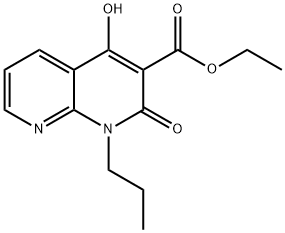 ethyl 4-hydroxy-2-oxo-1-propyl-1,2-dihydro-1,8-naphthyridine-3-carboxylate Struktur
