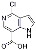 1H-Pyrrolo[3,2-c]pyridine-7-carboxylic acid, 4-chloro- Struktur