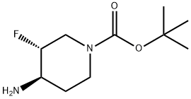 tert-butyl (3R,4R)-4-aMino-3-fluoropiperidine-1-carboxylate Struktur