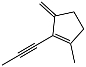 Cyclopentene, 1-methyl-3-methylene-2-(1-propynyl)- (9CI) Struktur