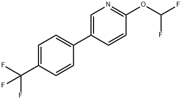 2-(difluoroMethoxy)-5-(4-(trifluoroMethyl)phenyl)pyridine Struktur