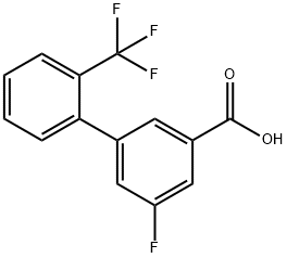 5-Fluoro-3-(2-trifluoromethylphenyl)benzoic acid Struktur