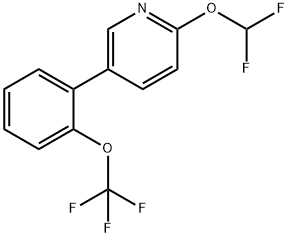 2-(difluoroMethoxy)-5-(2-(trifluoroMethoxy)phenyl)pyridine Struktur