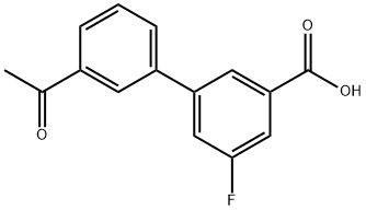 3-(3-Acetylphenyl)-5-fluorobenzoic acid Struktur