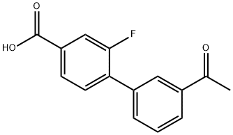 4-(3-Acetylphenyl)-3-fluorobenzoic acid Struktur