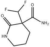 3-Difluromethyl-2-oxo-3-piperdinecarboxamide Struktur