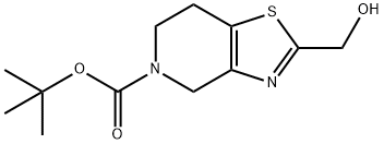 Thiazolo[4,5-c]pyridine-5(4H)-carboxylic acid, 6,7-dihydro-2-(hydroxyMethyl)-, 1,1-diMethylethyl ester Struktur