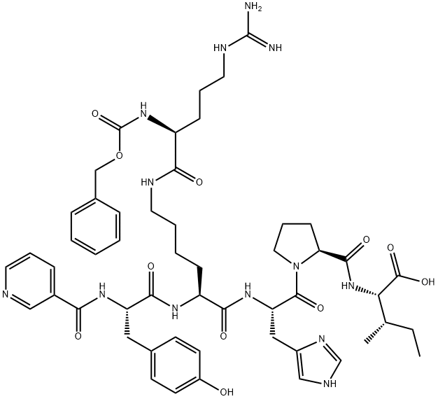 CGP 42112|CGP 42112;NΑ-NICOTINOYL-TYR-(NΑ-CBZ-ARG)-LYS-HIS-PRO-ILE
