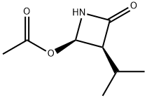 2-Azetidinone,4-(acetyloxy)-3-(1-methylethyl)-,(3S-cis)-(9CI) Struktur