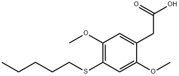 Benzeneacetic acid, 2,5-dimethoxy-4-(pentylthio)- Struktur