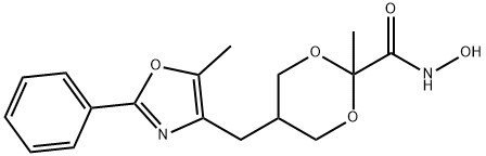 N-Hydroxy-2-Methyl-5-[(5-Methyl-2-phenyl-4-oxazolyl)Methyl]-1,3-dioxane-2-carboxaMide Struktur