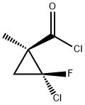 Cyclopropanecarbonyl chloride, 2-chloro-2-fluoro-1-methyl-, cis- (9CI) Structure