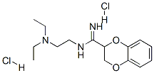 1,4-Benzodioxin-2-carboximidamide, N-(2-(diethylamino)ethyl)-2,3-dihyd ro-, dihydrochloride Struktur