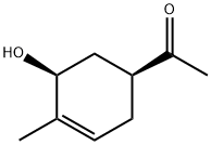 Ethanone, 1-(5-hydroxy-4-methyl-3-cyclohexen-1-yl)-, (1S-cis)- (9CI) Struktur