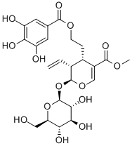 (2S)-3α-エテニル-2β-(β-D-グルコピラノシルオキシ)-3,4-ジヒドロ-4α-[2-(ガロイルオキシ)エチル]-2H-ピラン-5-カルボン酸メチル 化學(xué)構(gòu)造式