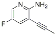 2-PyridinaMine, 5-fluoro-3-(1-propyn-1-yl)- Struktur