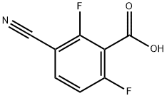 3-Cyano-2,6-difluorobenzoicacid Struktur