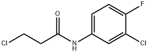3-chloro-N-(3-chloro-4-fluorophenyl)propanamide Struktur