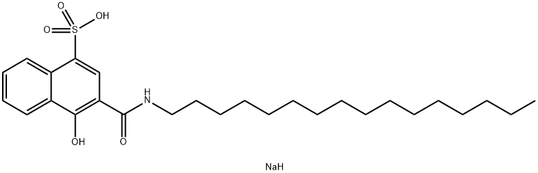 sodium 3-[(hexadecylamino)carbonyl]-4-hydroxynaphthalene-1-sulphonate  Struktur
