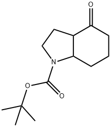 1H-Indole-1-carboxylic acid, octahydro-4-oxo-, 1,1-diMethylethyl ester Struktur