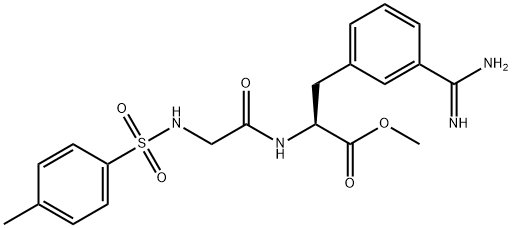 N(alpha)-tosylglycyl-3-amidinophenylalanine methyl ester Struktur